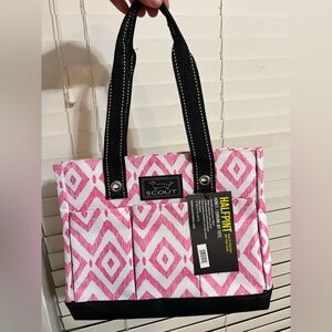 Scout Pink and White Geometric Tote